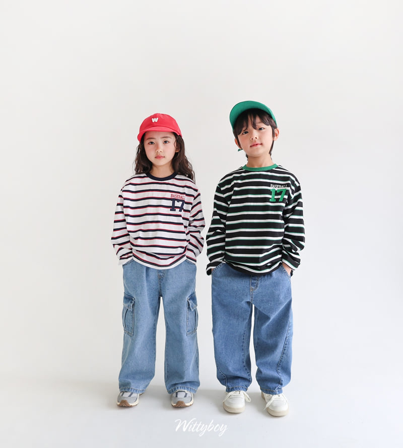 Witty Boy - Korean Children Fashion - #toddlerclothing - Curved Stretch Denim Pants - 10