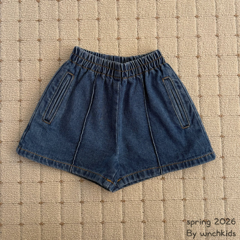 Wnch Kids - Korean Baby Fashion - #smilingbaby - Stitch Half Denim Pants - 12