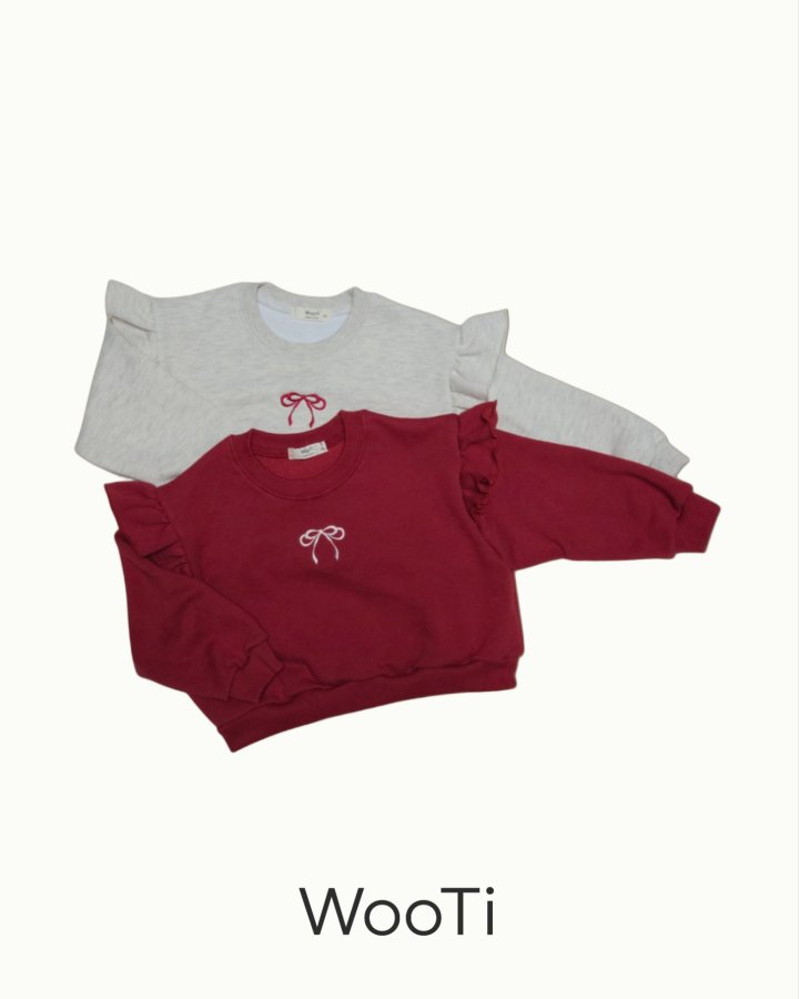 Wooti - Korean Children Fashion - #designkidswear - Ribbon Frill Sweatshirt