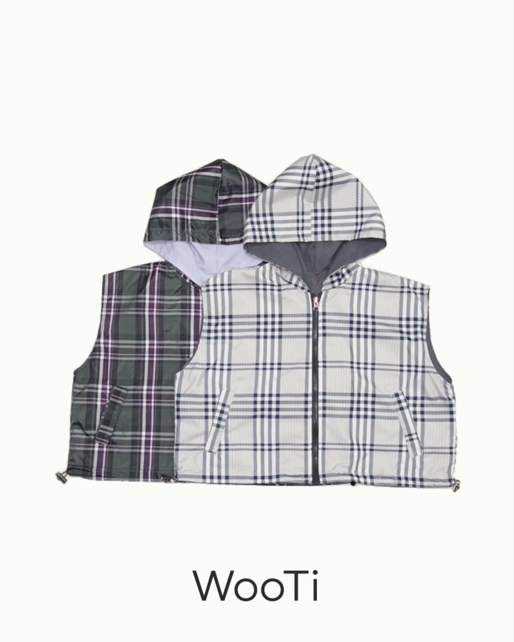Wooti - Korean Children Fashion - #kidsshorts - Reversible Hooded Vest - 2