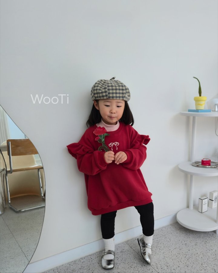 Wooti - Korean Children Fashion - #littlefashionista - Ribbon Frill Sweatshirt - 8