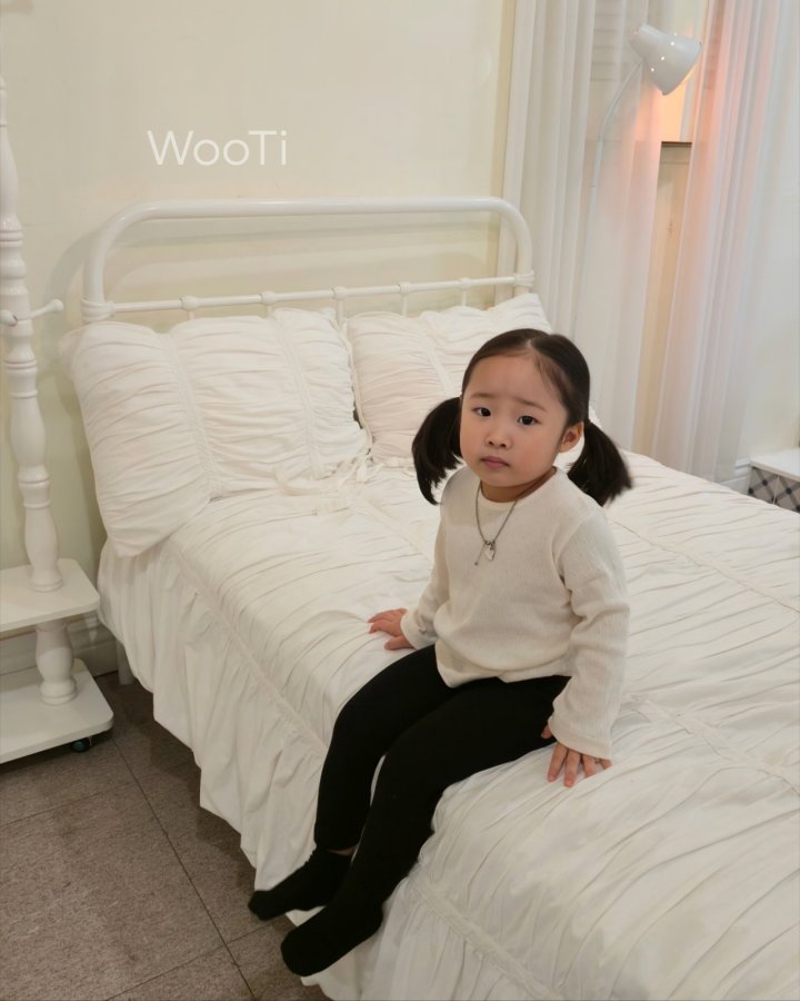 Wooti - Korean Children Fashion - #prettylittlegirls - Latte Eyelet Tee - 4