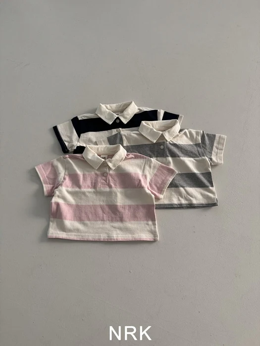 Bold Stripe Collar Tee Bold Stripe Collar Tee