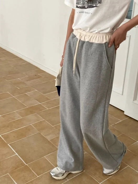 Color Two Tone Pants