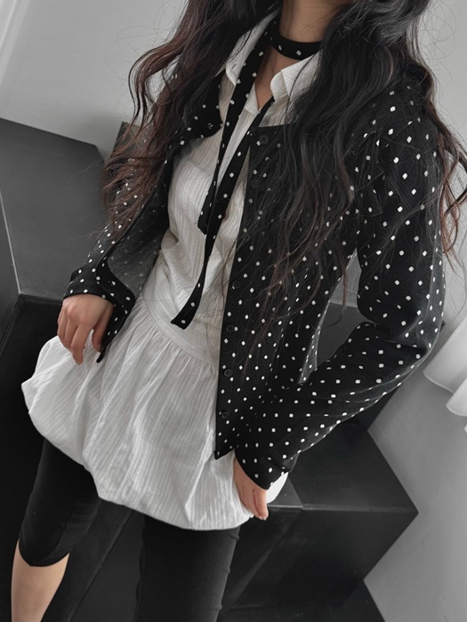 Dot Ruffle Cardigan Dot Ruffle Cardigan