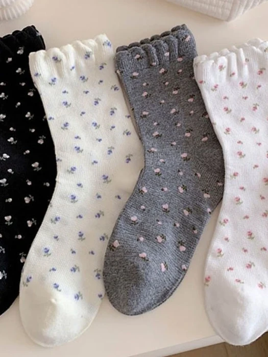 Tiny Flower Socks