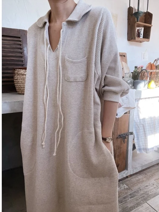 Collar Knit One-Piece