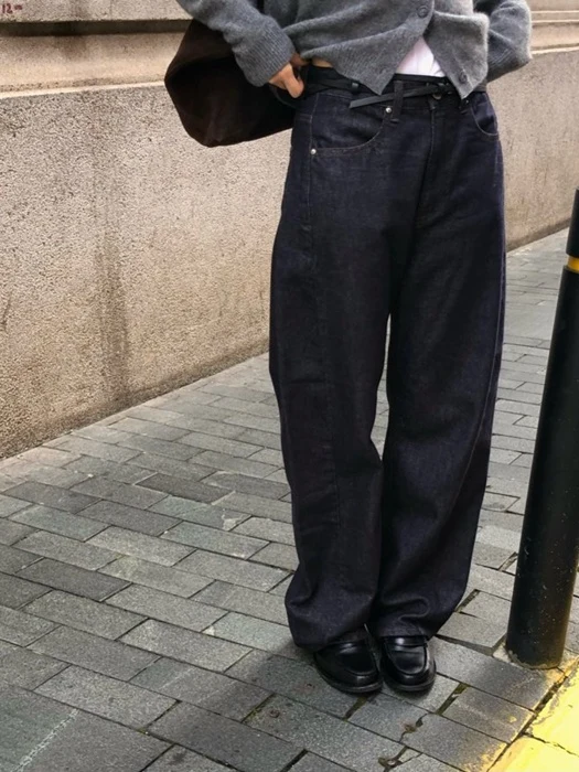 Curved Denim Pants Curved Denim Pants