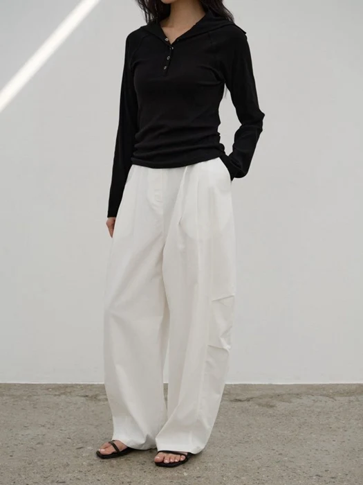 Cotton Wide Curve Pants Cotton Wide Curve Pants