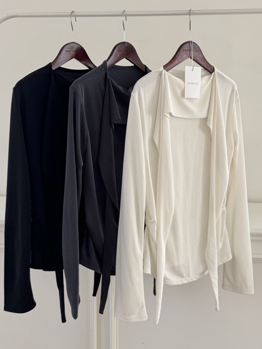 Meringue Scarf Shirring Tee