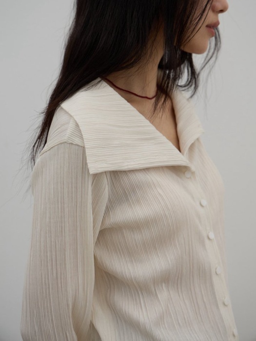 Pleated Button Blouse Cardigan Pleated Button Blouse Cardigan