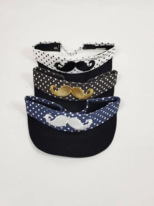Polka Dot Mustache Sun Cap Polka Dot Mustache Sun Cap