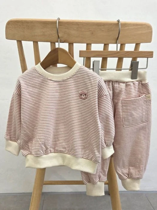 Stripe Bear Top Bottom Set Stripe Bear Top Bottom Set