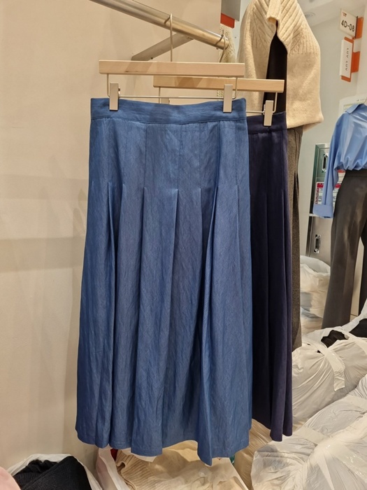 Denim Pleated Skirt Denim Pleated Skirt