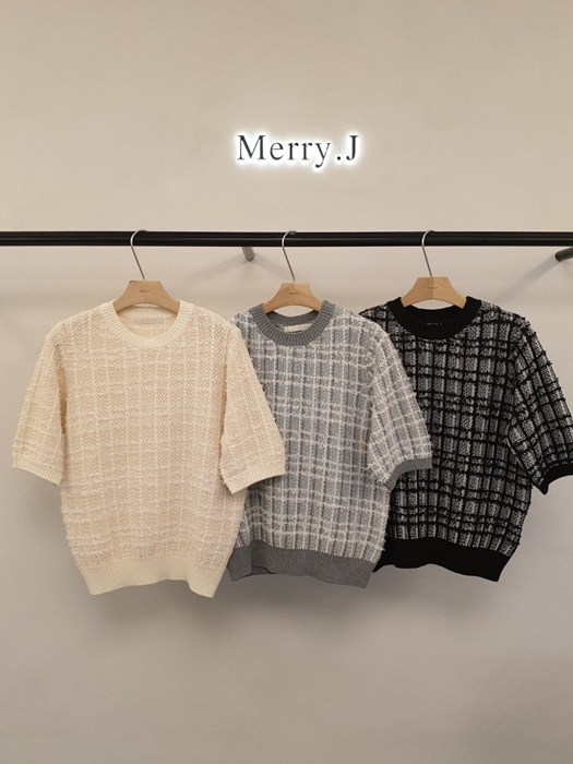 Tweed Round Knit