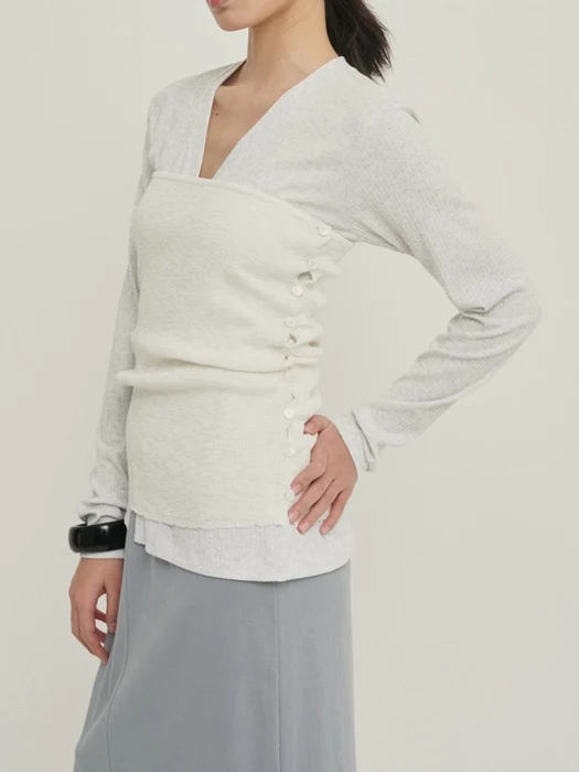 Ribbed Sleeve Bustier Ribbed Sleeve Bustier