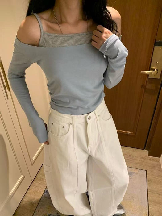 Layered Shirring Tee Layered Shirring Tee