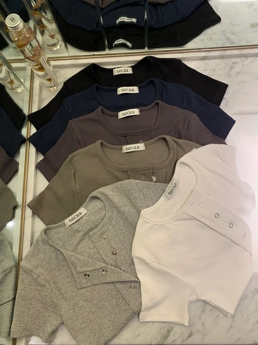 Warm Ribbed Short Sleeve Tee Warm Ribbed Short Sleeve Tee