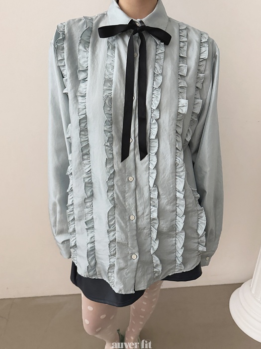 Ribbon Frill Blouse Ribbon Frill Blouse