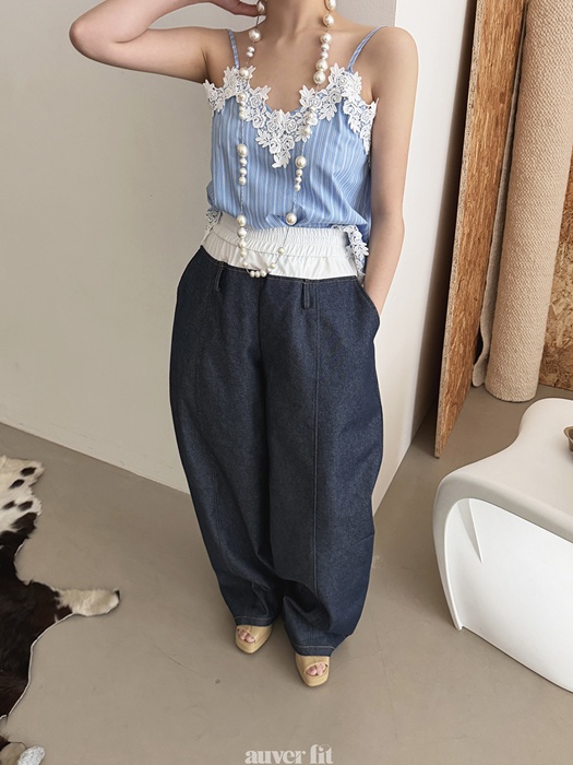 Double Roll-Up Denim Pants Double Roll-Up Denim Pants