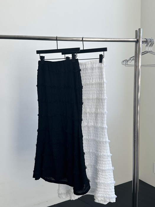 Stretch Mesh Pleated Skirt