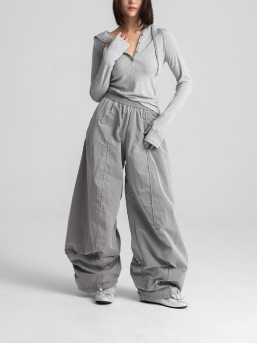 Finger Hall Sleeved Button Point Jersey Hoodie