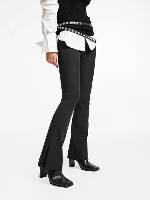 Side Slit Maxi Flared Pants