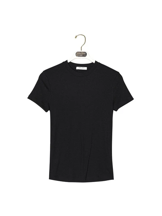 Ribbed Slim Crewneck Basic Tee Ribbed Slim Crewneck Basic Tee
