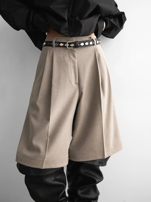 Flannel Wool Set – Up Bermuda Pants