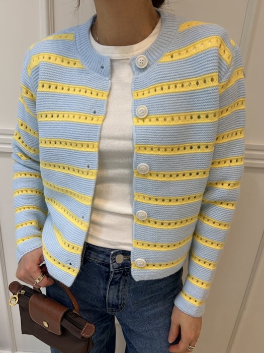 Punching Stripe Cardigan Punching Stripe Cardigan