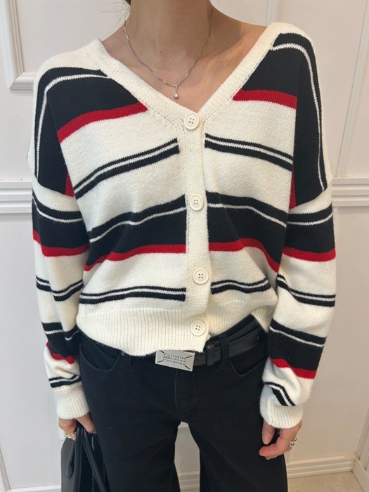 Irregular Stripe Cardigan Irregular Stripe Cardigan