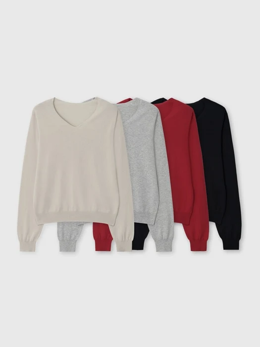 Cotton V-Neck Knit Cotton V-Neck Knit