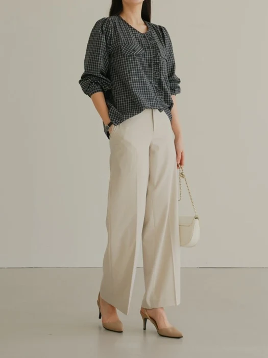 Latte Frill Blouse
