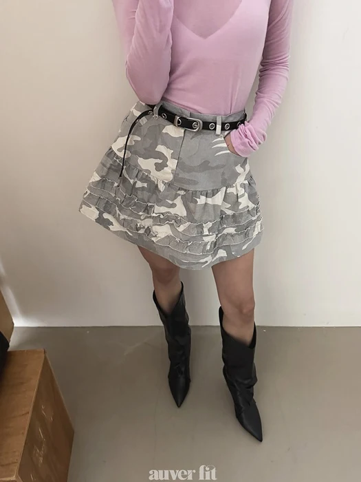 Military Frill Mini Skirt Military Frill Mini Skirt