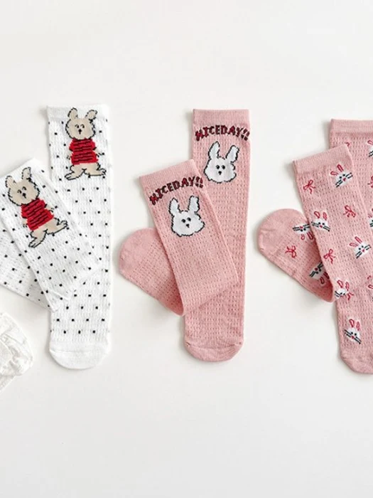 Pink Rabbit Half Tights Set