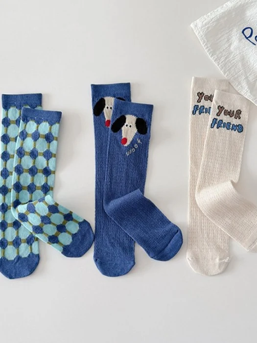 Blue Puppy Half Tights Set