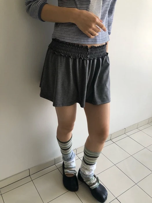 Smocked Skirt Pants