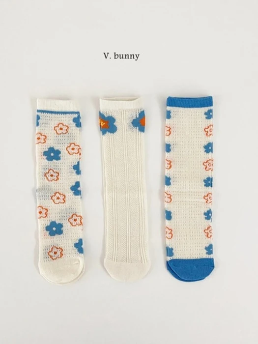 Blue Flower Socks Set Blue Flower Socks Set