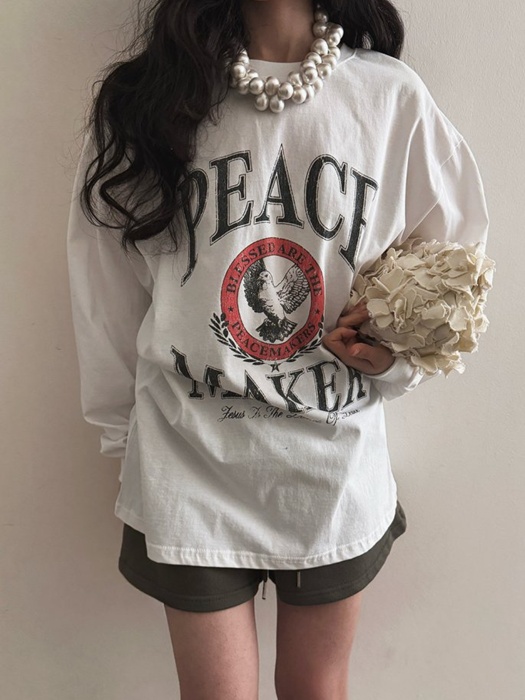 Peach Print Tee