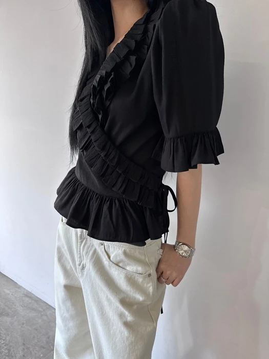 Frill Wrap Blouse Frill Wrap Blouse
