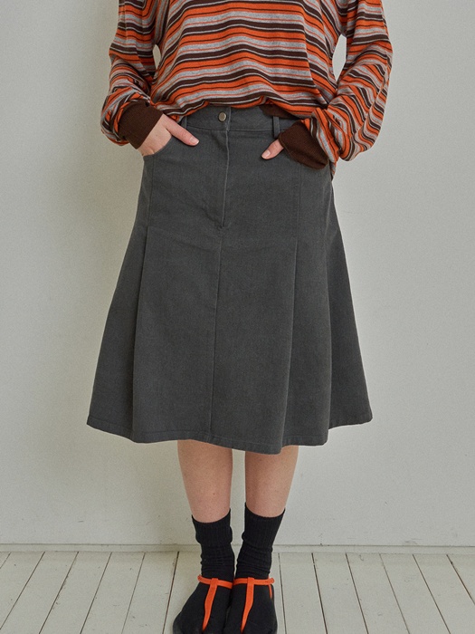 Dyed Cotton Pleated Skirt Dyed Cotton Pleated Skirt