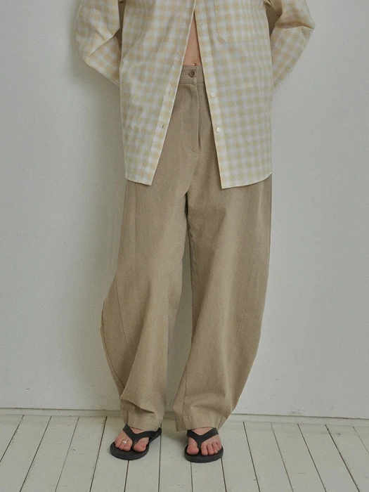 Cationic Curved Cotton Pants Cationic Curved Cotton Pants