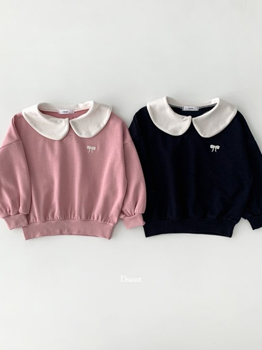 Round Ribbon Collar Sweatshirt Round Ribbon Collar Sweatshirt