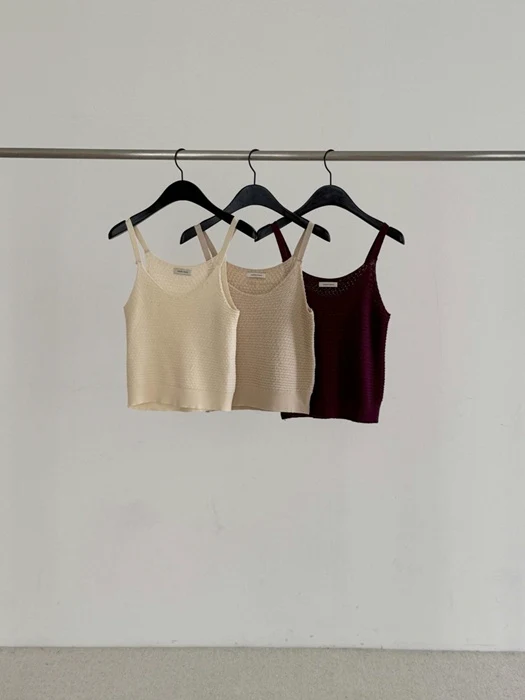 Marron Knit Sleeveless Top Marron Knit Sleeveless Top