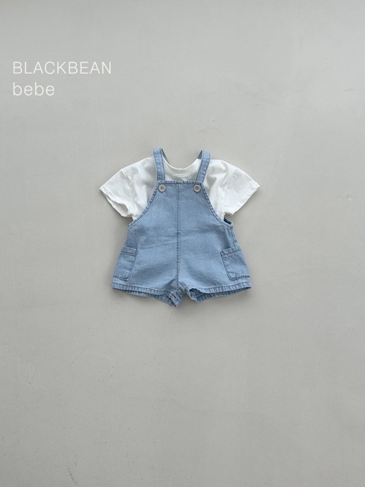 Bebe Pocket Denim Overall Set