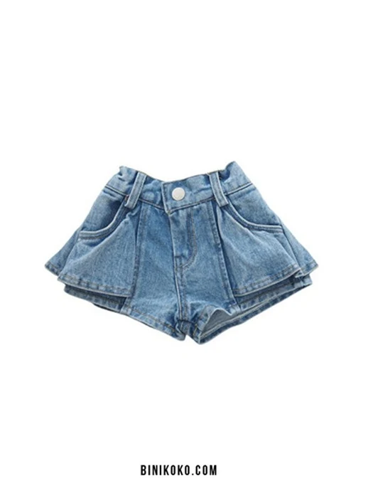 Denim Flare Shorts