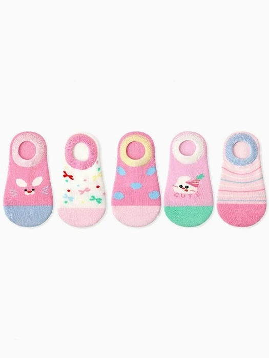 Pink Bunny Socks Set