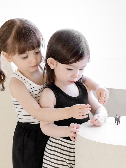 Pure Basic Ribbed Sleeveless Tee 2P Set
