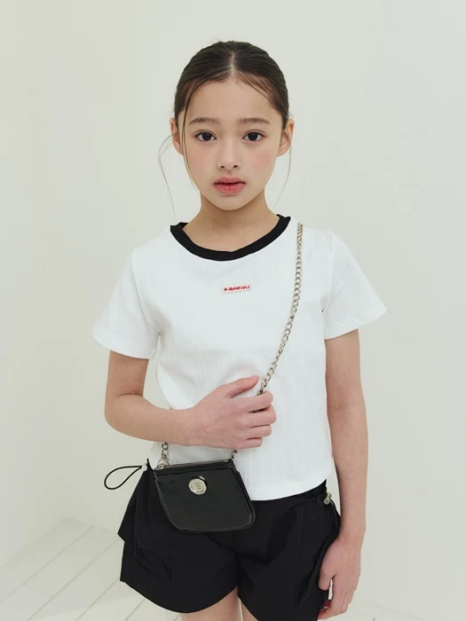 Color Neck Ribbed Tee Color Neck Ribbed Tee