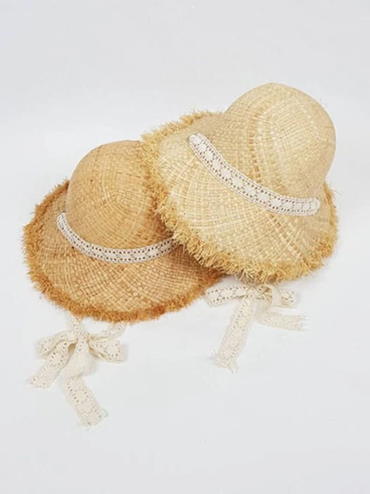 Raffia Lace Round Hat